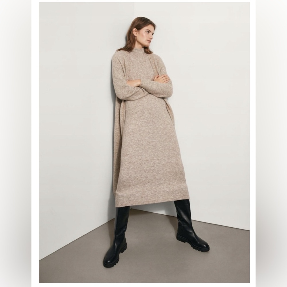 Massimo Dutti Long Wool Blend Cardigan